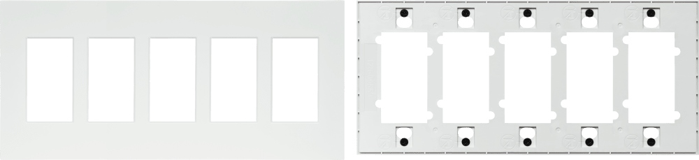 Control4® Faceplate, Contemporary, 5 Gang (White)