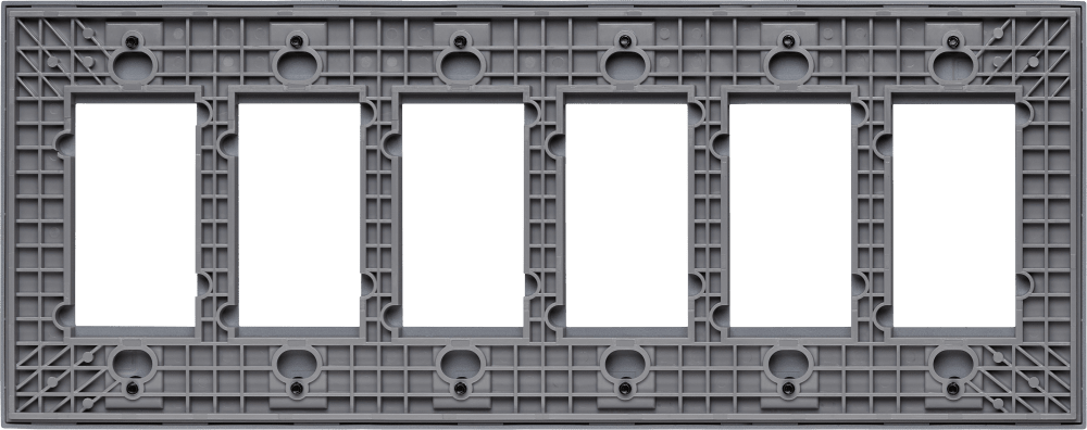 Control4® Faceplate, Contemporary, 6 Gang (Gray)