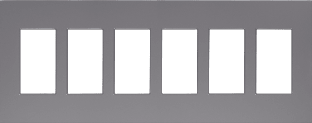 Control4® Faceplate, Contemporary, 6 Gang (Gray)
