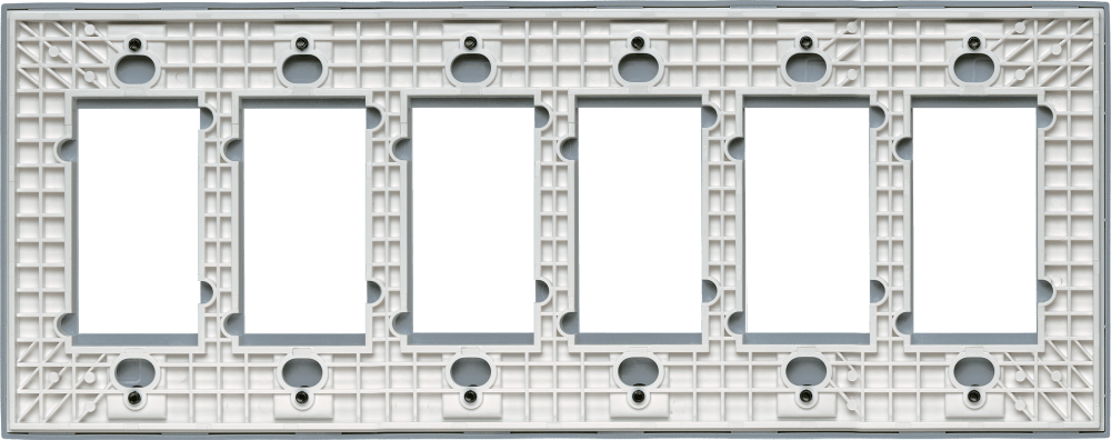 Control4® Faceplate, Contemporary, 6 Gang (Snow White)