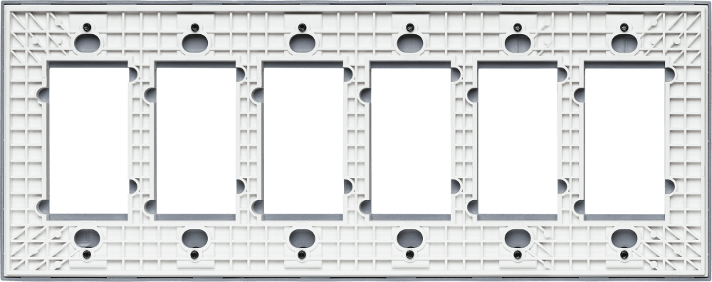 Control4® Faceplate, Contemporary, 6 Gang (White)