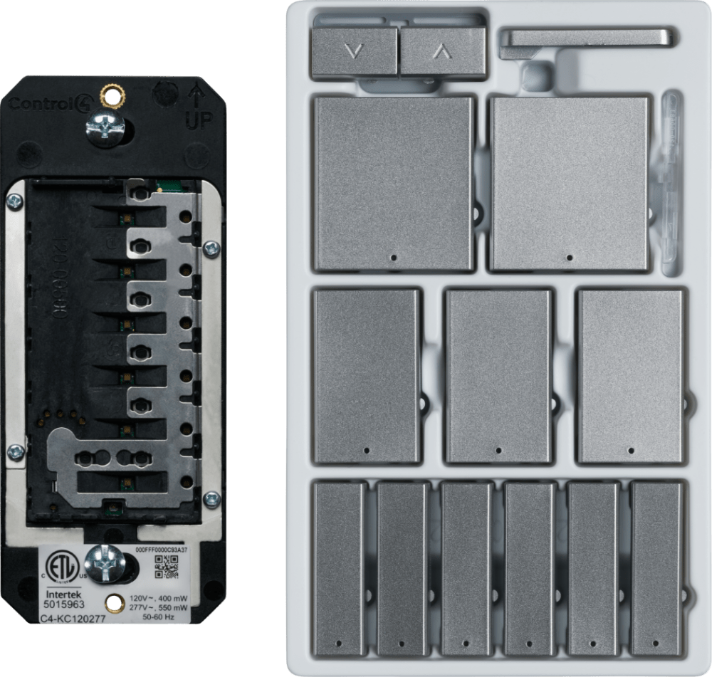 Control4® Configurable Keypad, Contemporary, 120V/277V (Aluminum)