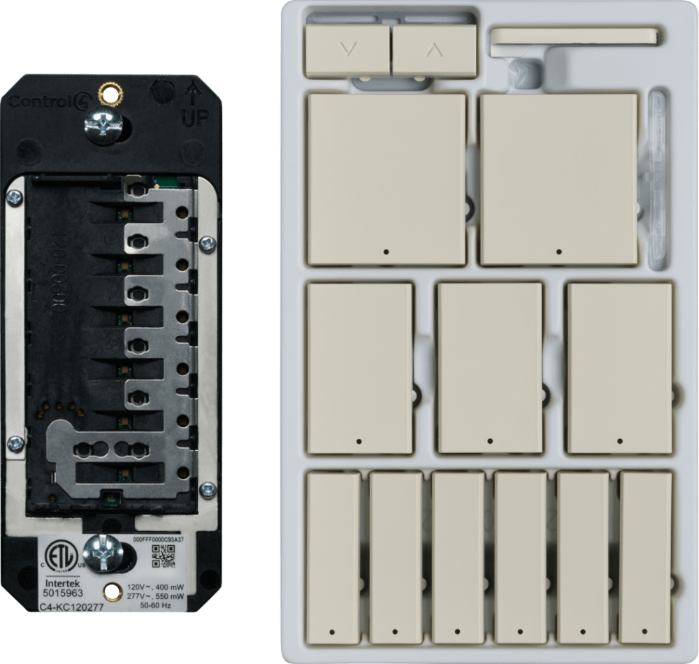 Control4® Configurable Keypad, Contemporary, 120V/277V (Biscuit)