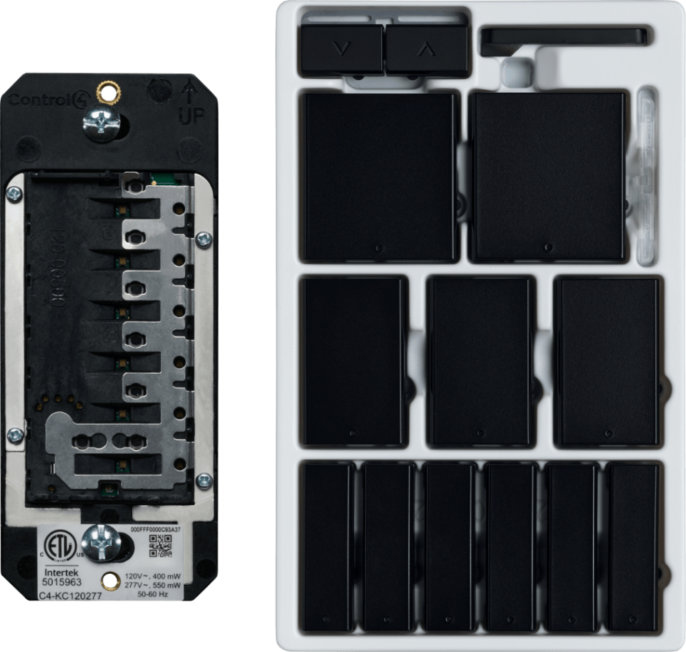 Control4® Configurable Keypad, Contemporary, 120V/277V (Midnight Black)