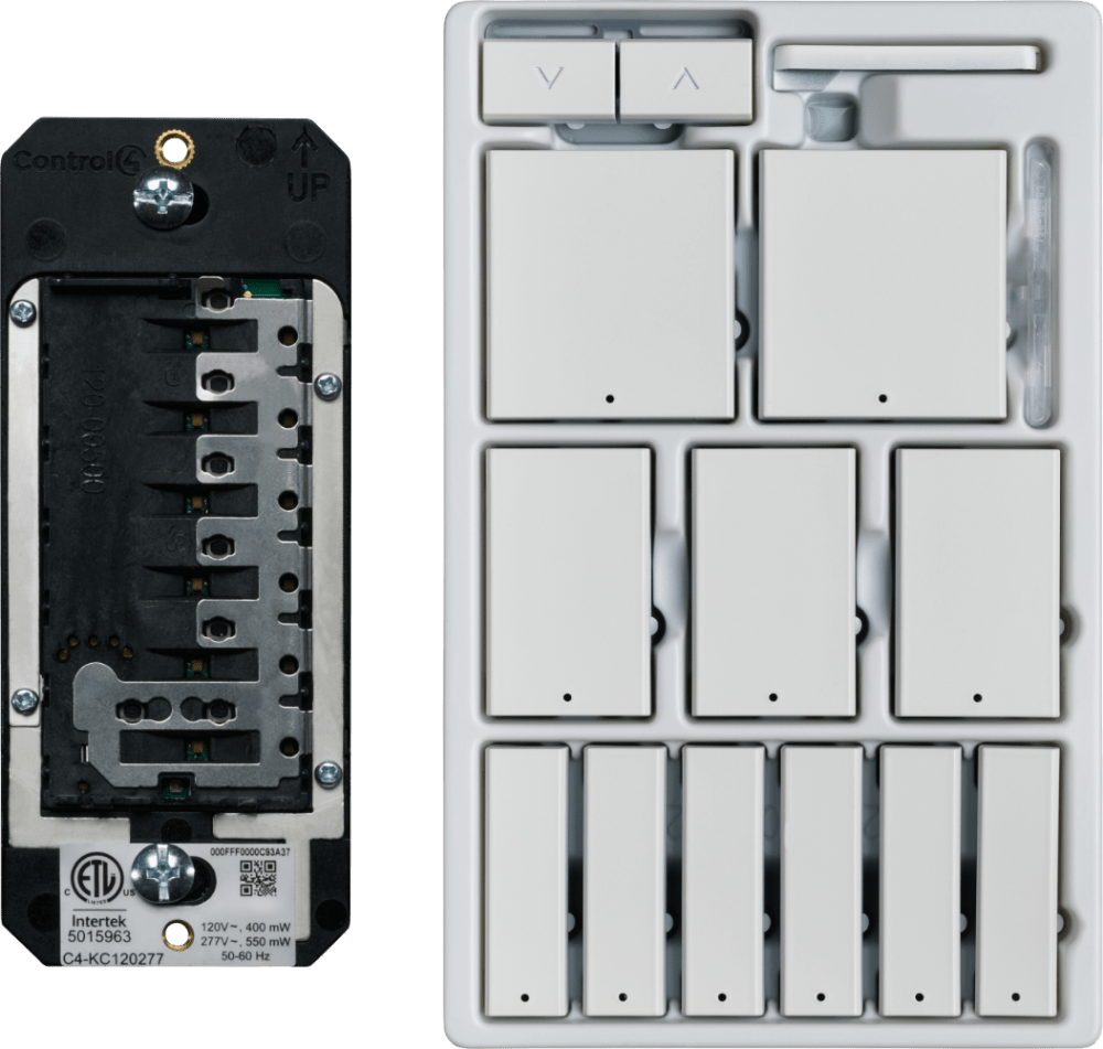 Control4® Configurable Keypad, Contemporary, 120V/277V (Snow White)