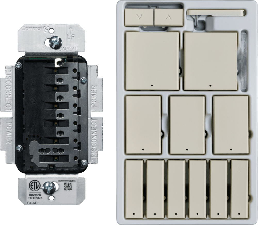 Control4® Keypad Dimmer, Contemporary, 120V (Biscuit)