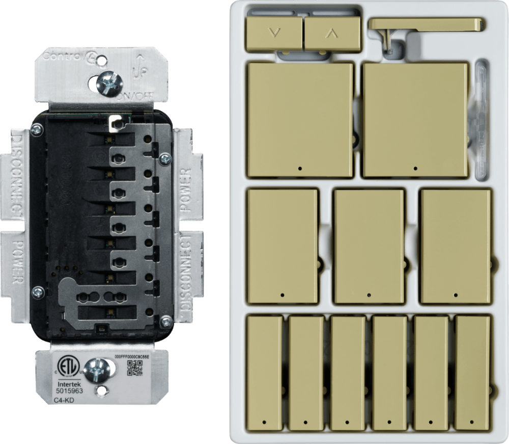 Control4® Keypad Dimmer, Contemporary, 277V (Ivory)