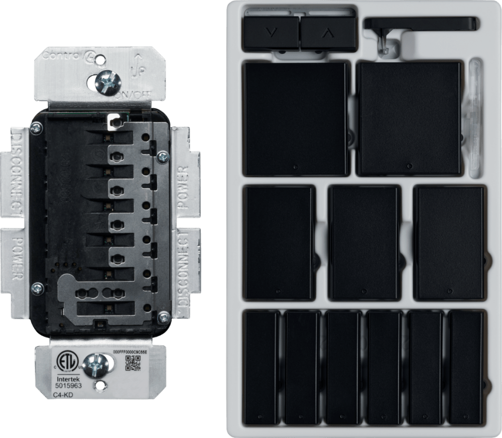 Control4® Keypad Dimmer, Contemporary, 277V (Midnight Black)