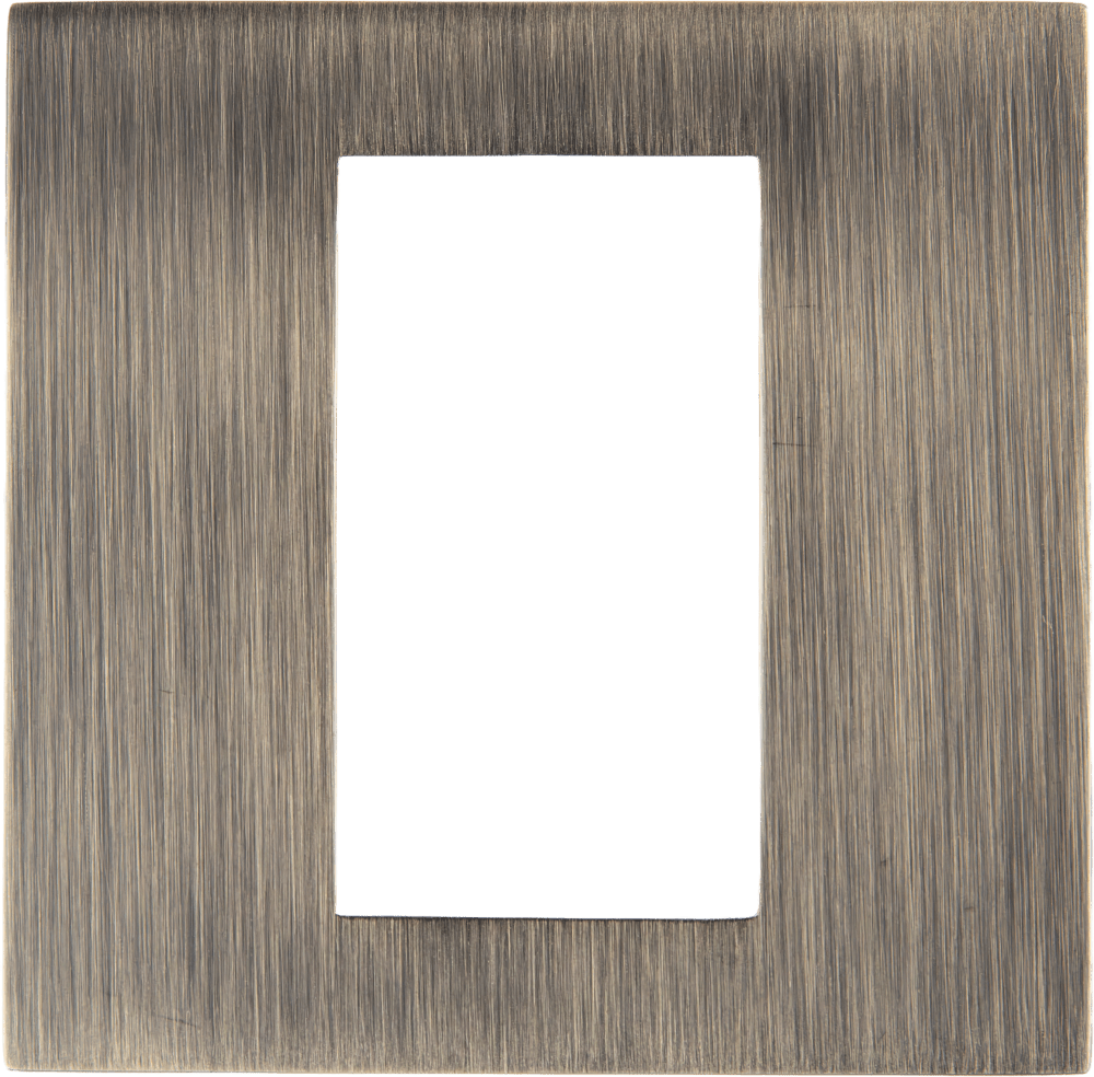 Control4® Square Single Faceplate, Contemporary (Antique Brass)