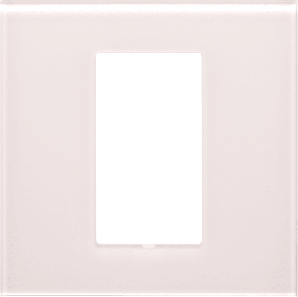 Control4® Square Single Faceplate, Contemporary (White Glass)