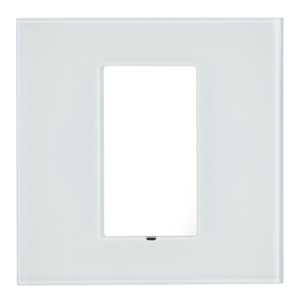 Control4® Square Single Faceplate (White Glass)