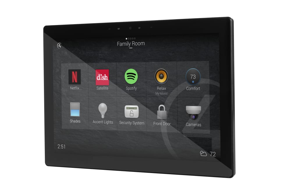 Control4® T4 Series 10” In-Wall Touchscreen AC (Black)