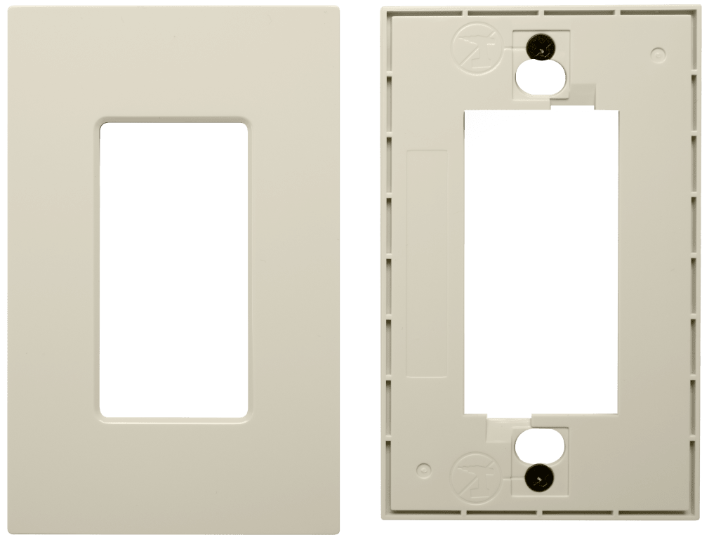 Control4® Faceplate, Essential, Contemporary, 1 Gang (Light Almond)