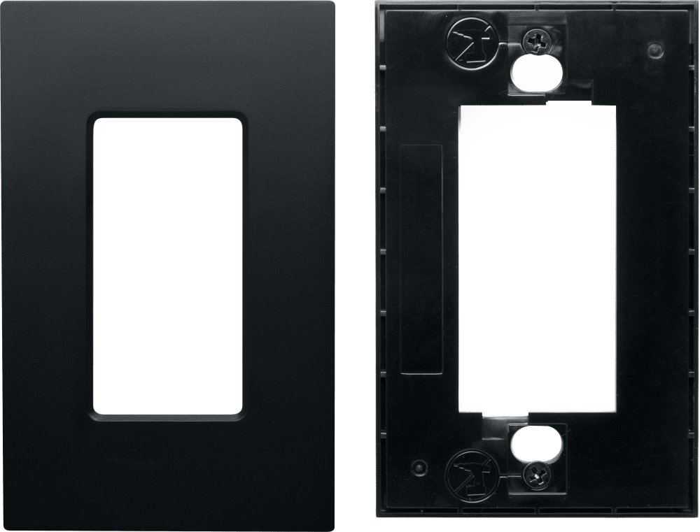 Control4® Faceplate, Essential, Contemporary, 1 Gang (Midnight Black)