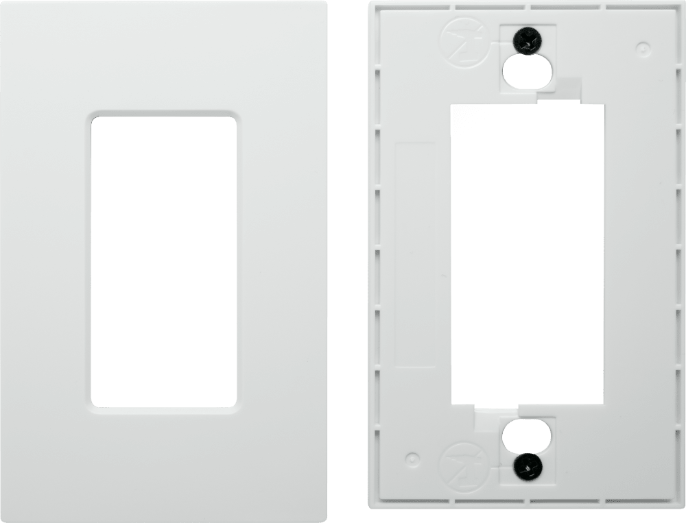 Control4® Faceplate, Essential, Contemporary, 1 Gang (Snow White)