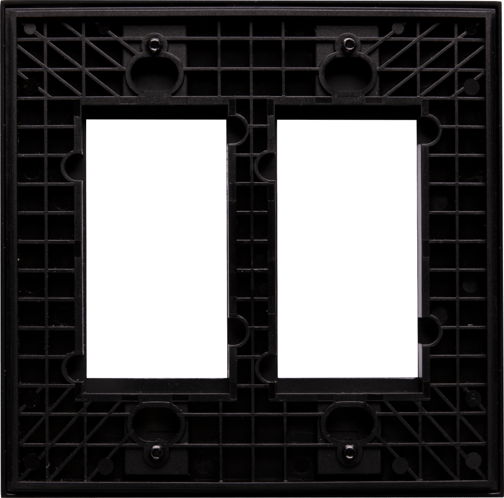 Control4® Faceplate, Essential, Contemporary, 2 Gang (Black)