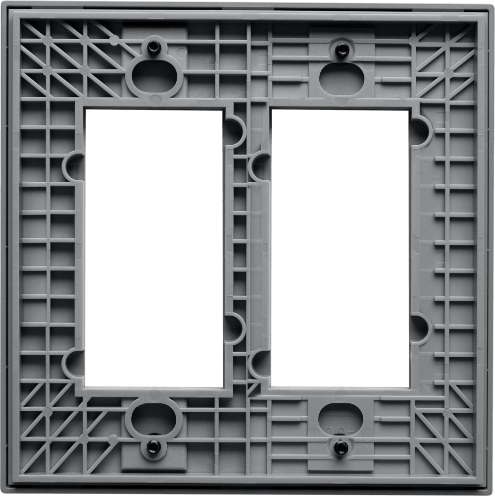 Control4® Faceplate, Essential, Contemporary, 2 Gang (Gray)