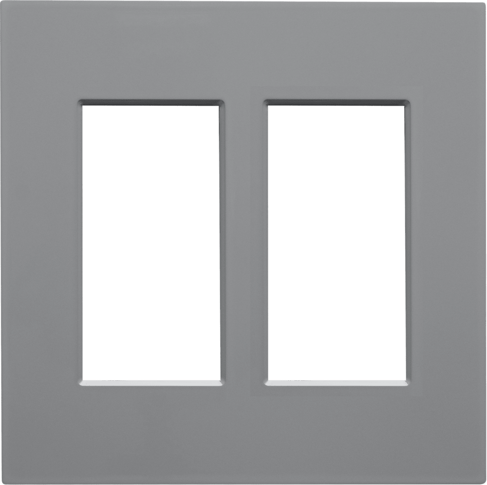 Control4® Faceplate, Essential, Contemporary, 2 Gang (Gray)