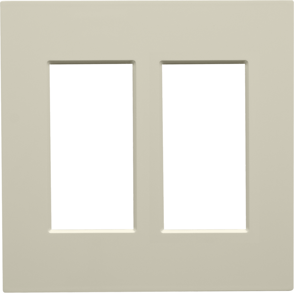 Control4® Faceplate, Essential, Contemporary, 2 Gang (Light Almond)