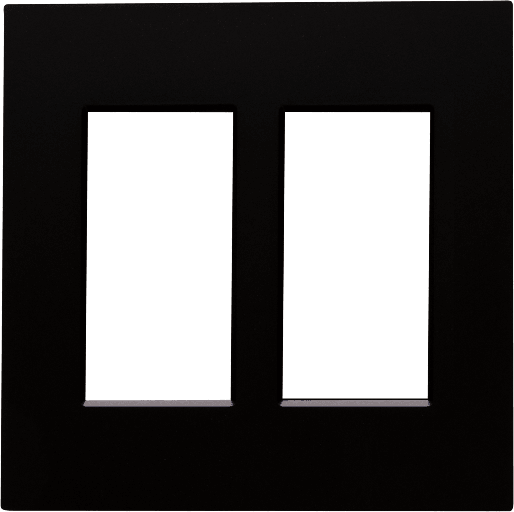 Control4® Faceplate, Essential, Contemporary, 2 Gang (Midnight Black)