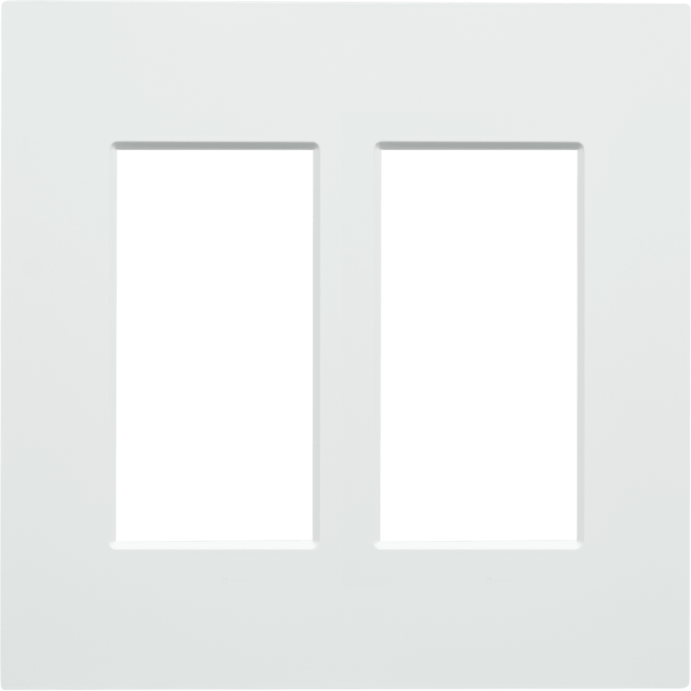 Control4® Faceplate, Essential, Contemporary, 2 Gang (Snow White)