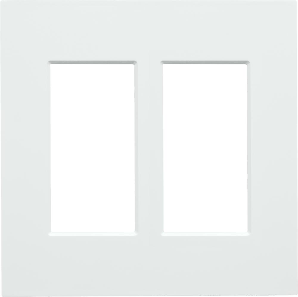 Control4® Faceplate, Essential, Contemporary, 2 Gang (White)