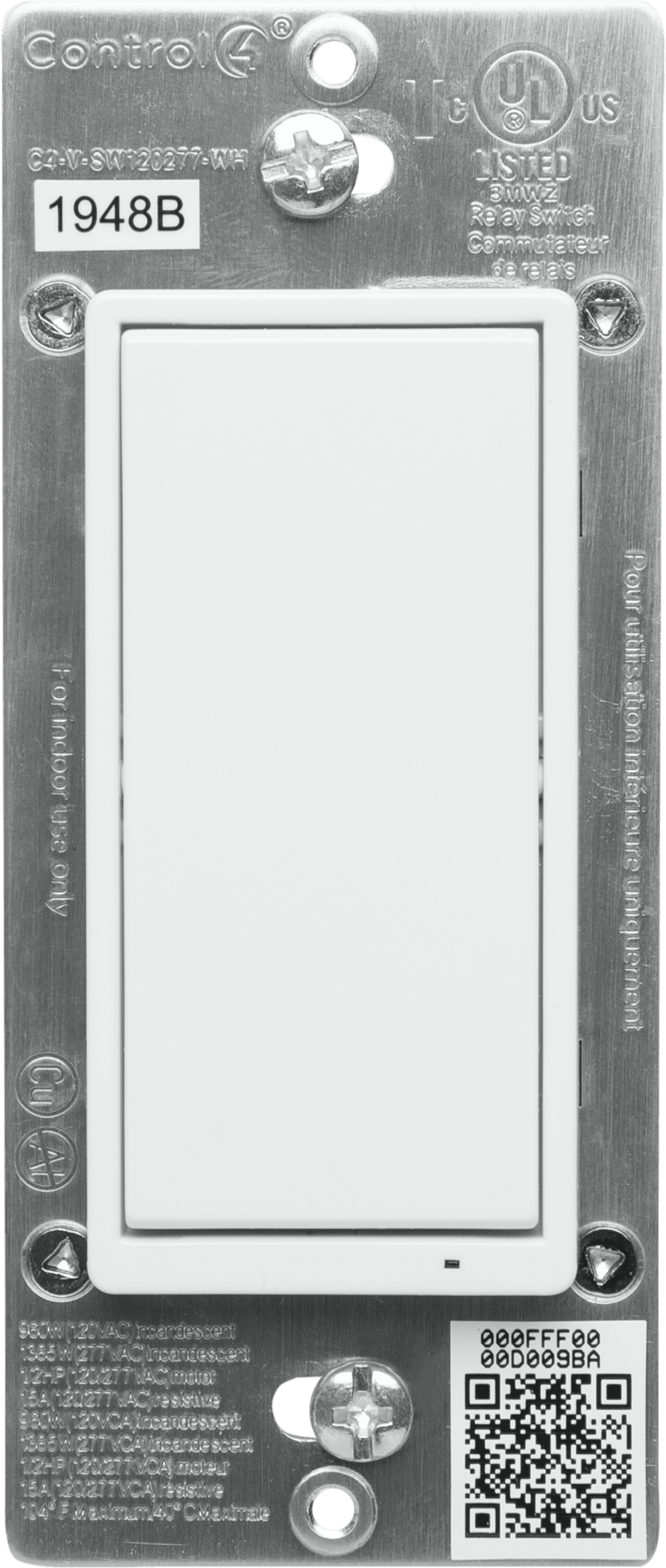 Control4® Essential Switch, Contemporary, 120V/277V (White)