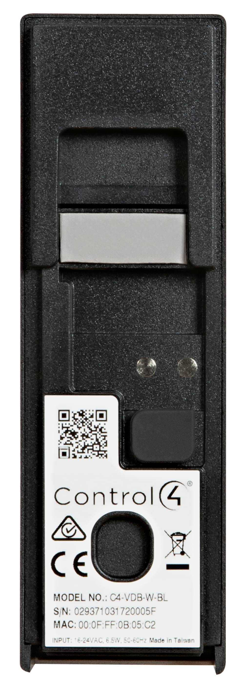 Control4® Chime Video Doorbell, Wi-Fi (Black)