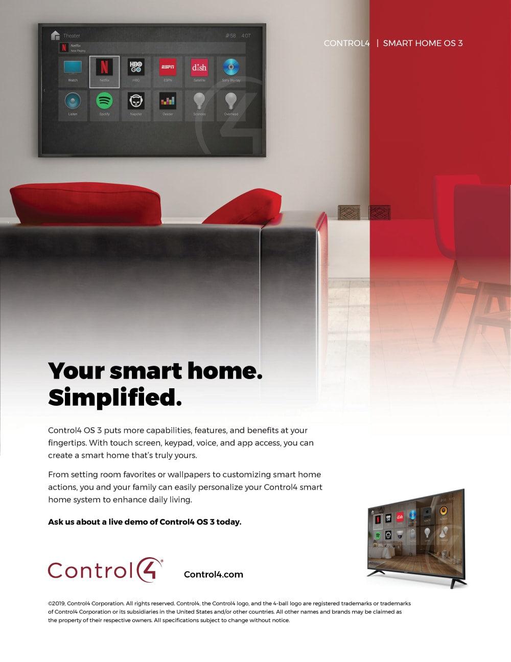 OS 3 Showroom Easel-Back Display