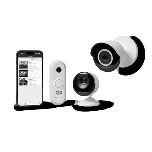 First Alert CAMW-WI VX Series VX5 2MP HD Indoor Wi-Fi Camera, WDR, White