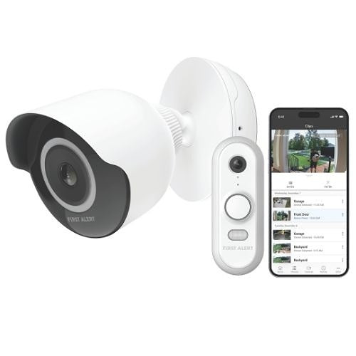 First Alert CAMWE-WO VX3 2MP HD Outdoor Camera, White