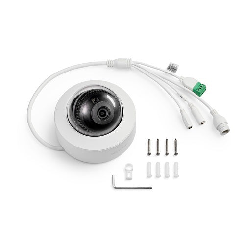 First Alert CX4DE08F28PW CX4D 8MP AI Dome Camera, 2.8mm Fixed Lens, White