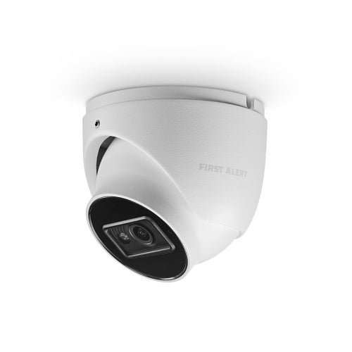 First Alert CX4TE08F28PW 8MP AI Cloud Turret Camera, 2.8mm Fixed Lens