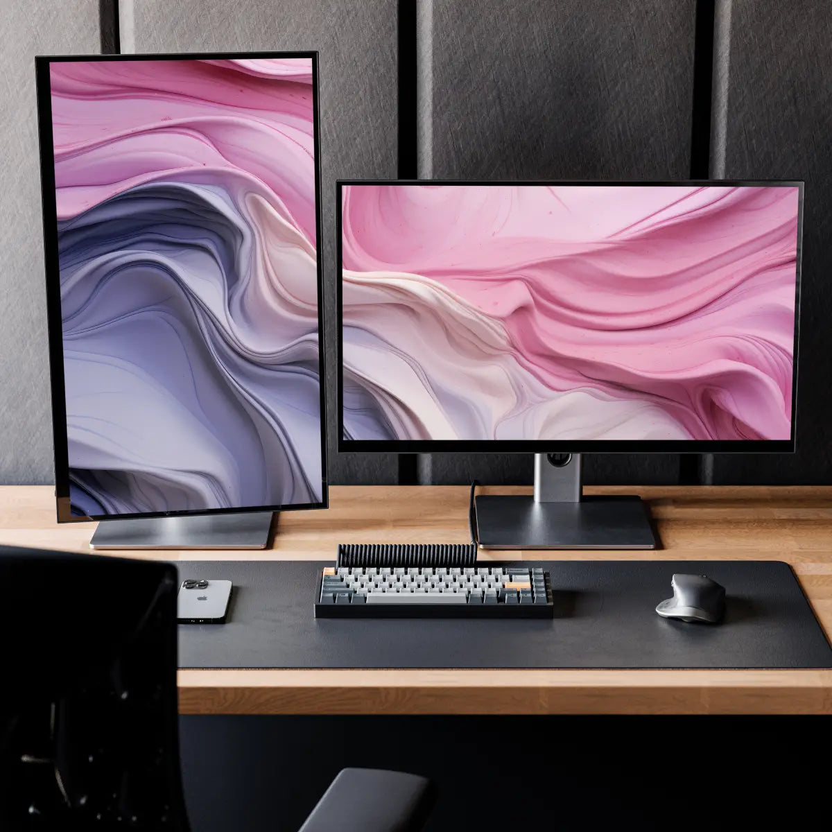 Alogic Monitor 27in Clarity UHD 4K with Built in Multi-Port Hub 8-in1 with 90W PD Swivel Landscape or Portrait