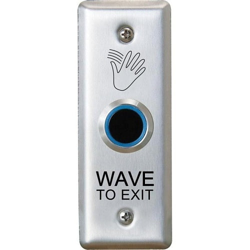 Camden CM-222/A42N ValueWave Touchless Switch for CM-23D Surface Mounting Box, Narrow (Jamb), 'Wave to Open' Graphics, Blue / Green Illumination