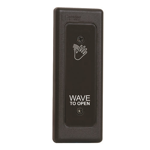 Camden CM-325/41N Wired 'Short Range' Touchless Switch, 1-Relay, Hand Icon and 'Wave to Open' Text, Narrow Faceplate