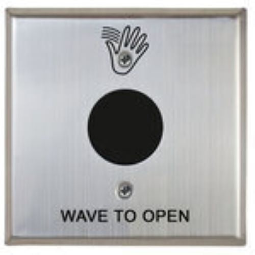 Camden CM-332/41SW CM-332 Series Double Gang Touchless Switch, 1"-28" Rang, 'Wave to Open' Legend, 2-Relay
