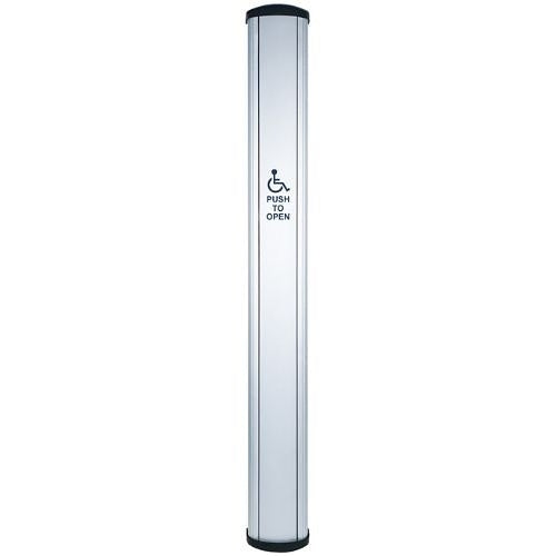 Camden CM-7436K/4 CM-74/75 Series Column Push Plate Switch with Built-in Kinetic, No-Battery Wireless Transmitter, 36" x 4.5", Receiver Required, Anodized Clear Finish