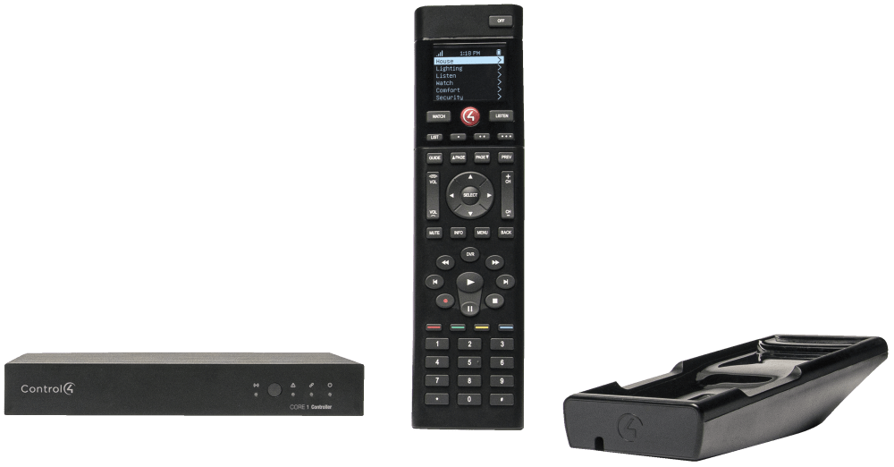 Control4® CORE 1 Entertainment Bundle W/Remote & Recharging Station - EOS 08.09.23
