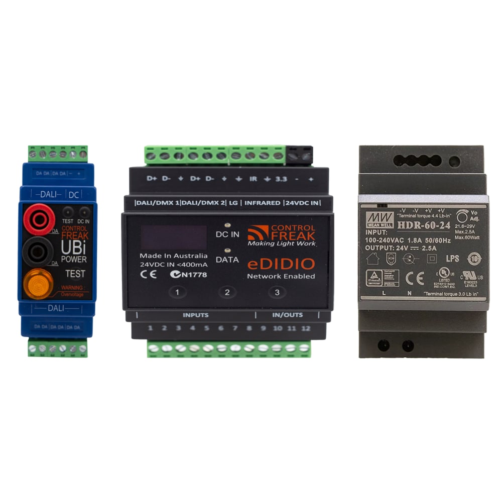 Single Dali Bus and Single DMX Universe Kit with Dali Power Supply