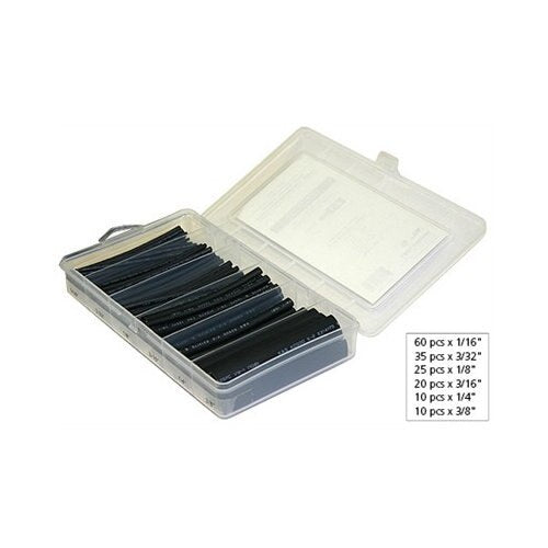 Circuit-Test HeatShrink Kit 2:1 Black 160 pieces of 4\\" lengths