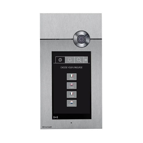 Comelit 3454HD/A 8" Flush-Mounted Panel with Touchscreen, Stainless Steel