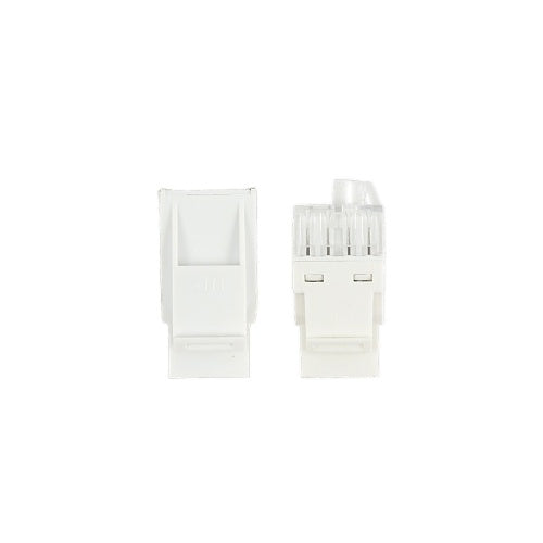 Primex 125-0946-WT-25 CAT6 110 IDC RJ45 Keystone Jack, 180° HD, 25-Pack, White
