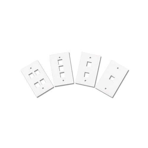 Primex 125-0955-WT Single-Gang Wall Plate, 3-Port, White
