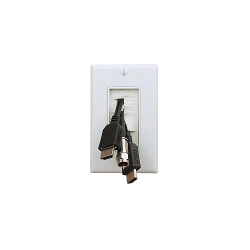 Primex 125-0978-WT Single-Gang Brushed Wall Plate, 2.75\\"W x 4.5\\"H,White