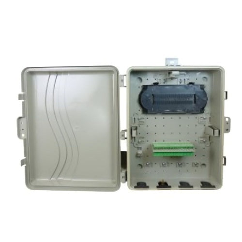 Primex 125-1708 Large 24-Fiber Splice and Connect Enclosure, 24x SC/APC, 4x Grommets, 3x HClips, Ground Lug, 4x Fiber Cradle