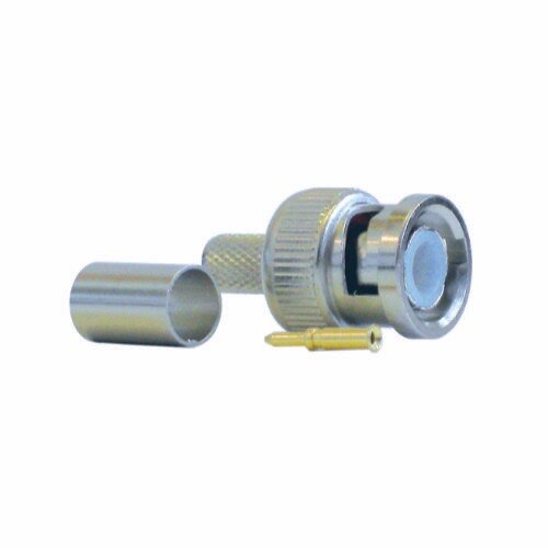 Cymbol BNC Crimp-On Plug for PLENUM RG59 w/1 Gold Crimp Pin – 10 pcs.