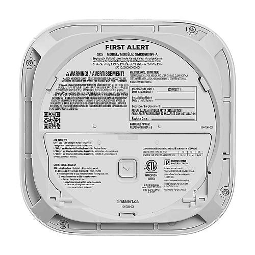 First Alert FSMCO600NVACL1 SC5 Series Battery Operated Smart Smoke and Carbon Monoxide Alarm, Voice Alerts, Wi-Fi, App Compatible