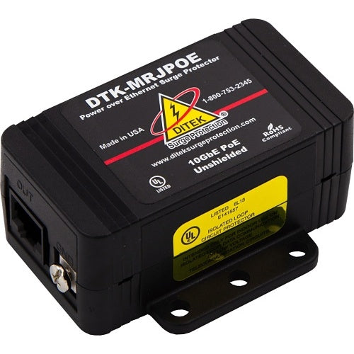 DITEK DTK-MRJPOE RJ45 Female In/Out PoE Surge Protector