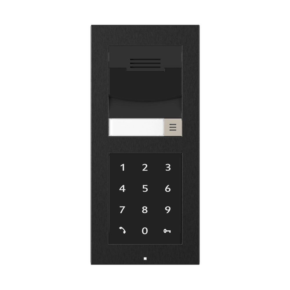 Control4 DS2 2-Module Touch Door Station - Surface Mount - Black